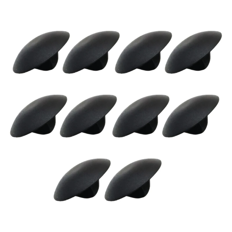 Automotive Trim Retainer Clip 10Pcs Black Push-In Panel Set for Insulation Liner Replacement 21Mm Head Part Number 51489119216