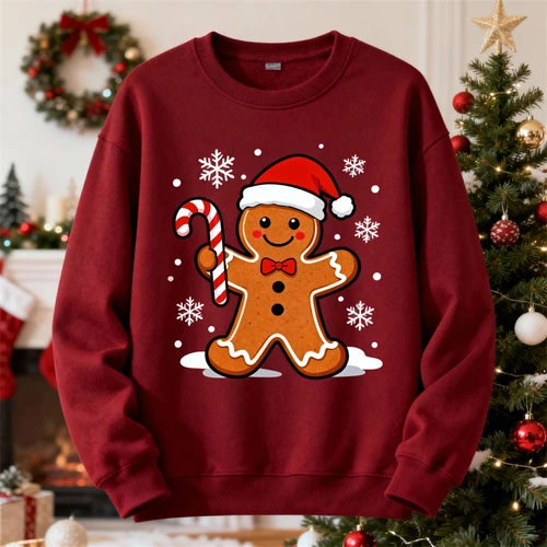 2026 nuevo suéter de Navidad feo con gráfico de hombre de jengibre, sudaderas de Navidad con estampado 3D de manga larga a la moda, jerséis informales para vacaciones