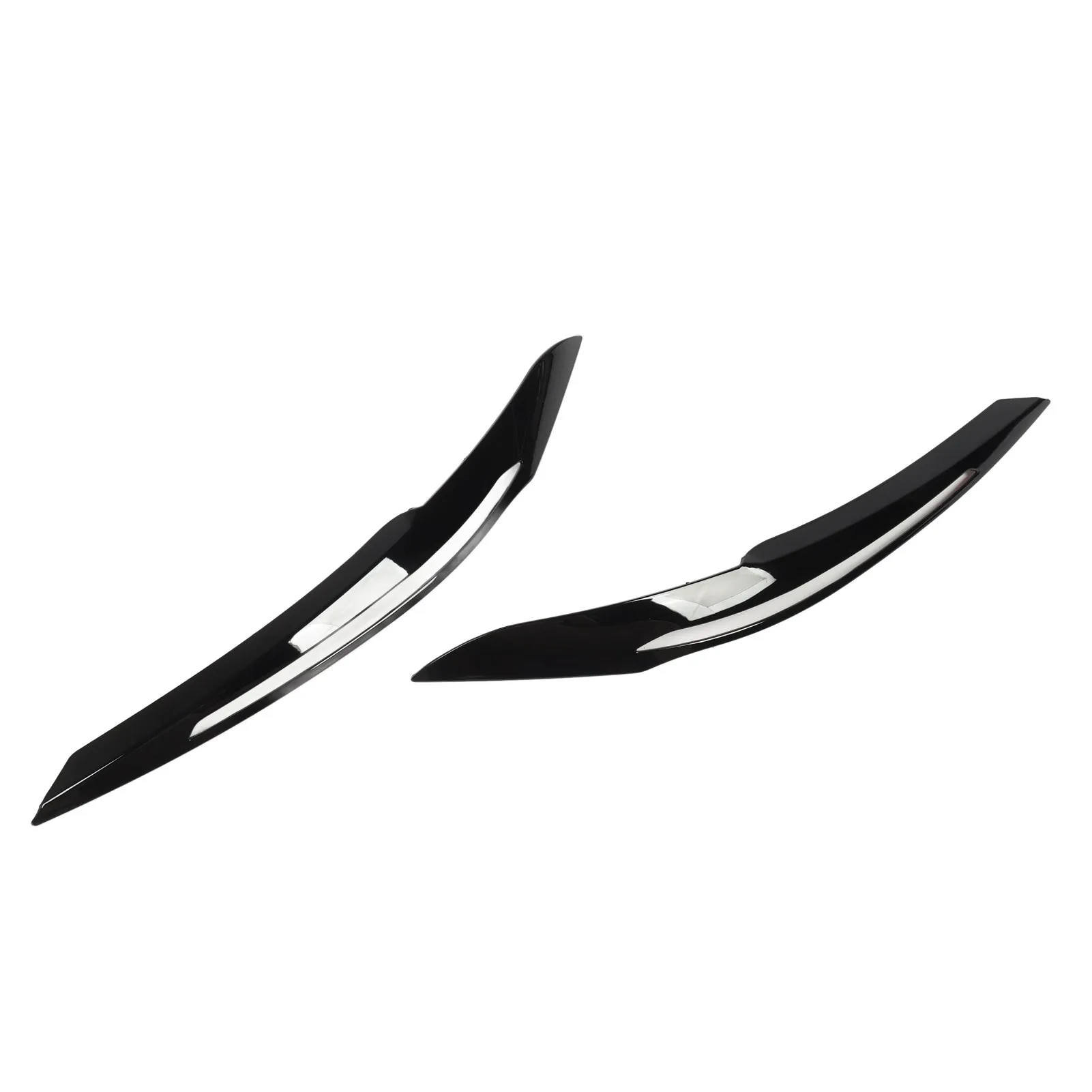 High Configuration UV Resistant Headlight Eyelid Cover with Holes for BMW 1 Series F20 F21 2011-2015 Xenon Lamp Glossy Black