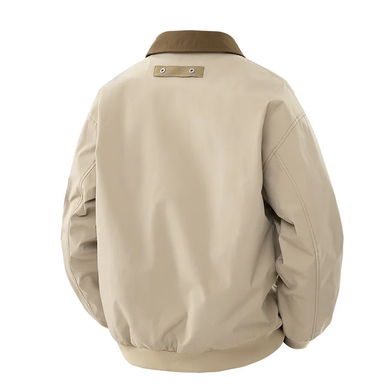 Men's Trendy Work Jacket 2025 New Lapel Baseball Pilot Style Spring Autumn Fashionable Outerwear