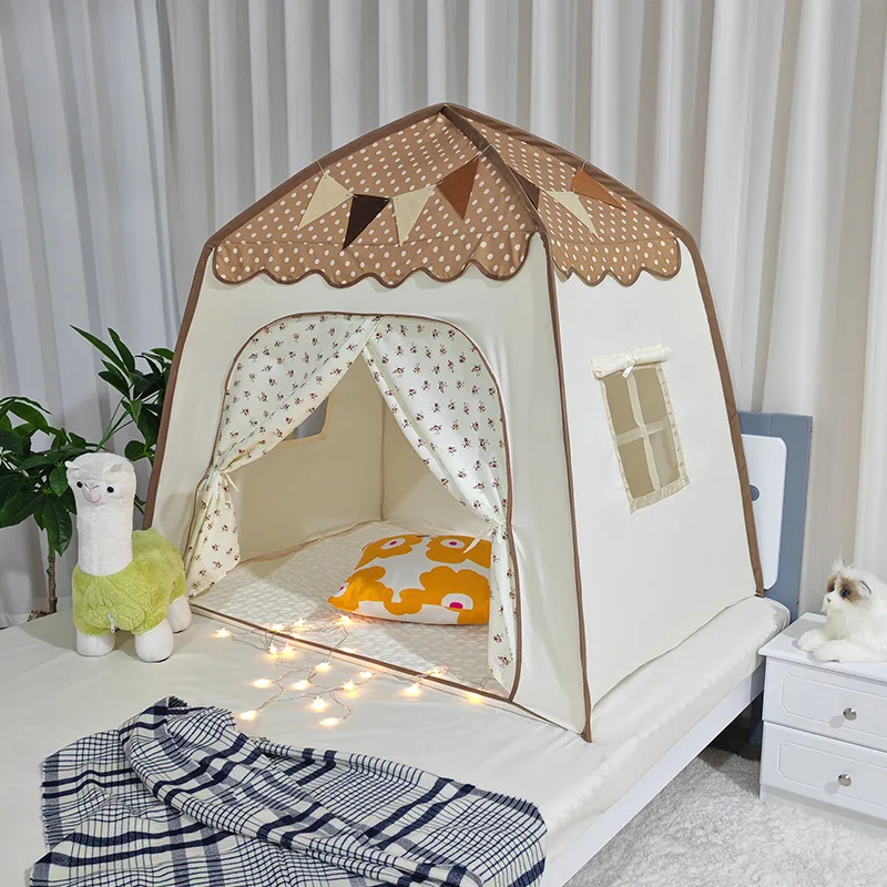 Tienda de juegos para niños, tipi plegable portátil para interiores, tienda de cama para niños, tienda de campaña con cúpula para exteriores, casa de juegos, cabaña, tienda de sueño en la cama