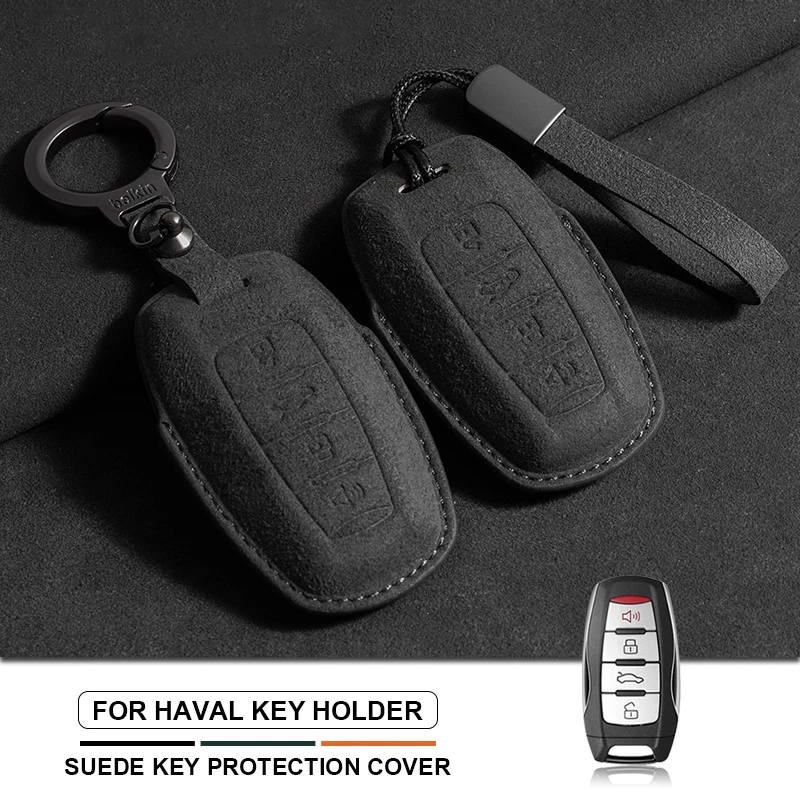 

Suede Car Key Case Cover For Great Wall Haval Hover H1 H4 H6 H9 F5 H7 F7 H2S GMW Car Key Holder Shell Keychain Auto Accessories