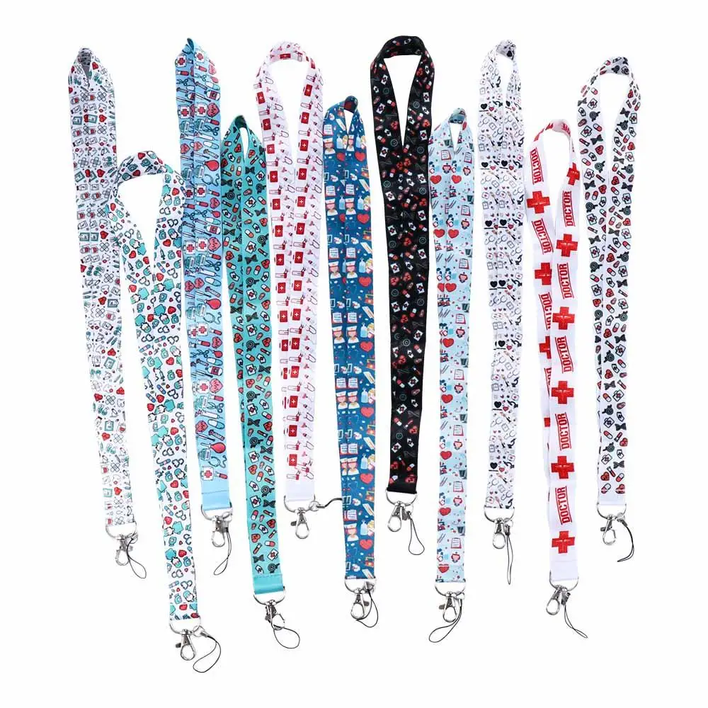 1 Pc Polyester Phone Rope Mobile Phone Strap Doctors ID Card Hang Rope Phone Charm Hospital Supplies Jewelry Gifts