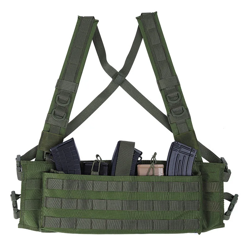 Tactical Chest Rig with 5.56 7.62mm Rifle Magazine Pouches Military Molle Vest Paintball Combat Protective Gear Hunting Clothes