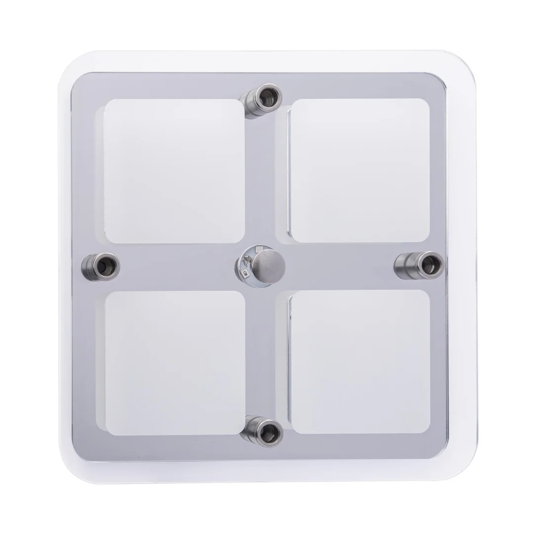 12V RV LED Square Acrylic panel Light with Touch On/Off Dimming Switch for Camper Van Truck Trailer Cabin  Interior Ceiling