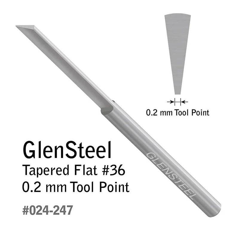 grs-glensteel-cincel-plano-conico-36--45-hss-sin-cobalto-herramienta-de-corte-brillante-para-grabado-de-joyas-con-vastago-qc-de-1-8