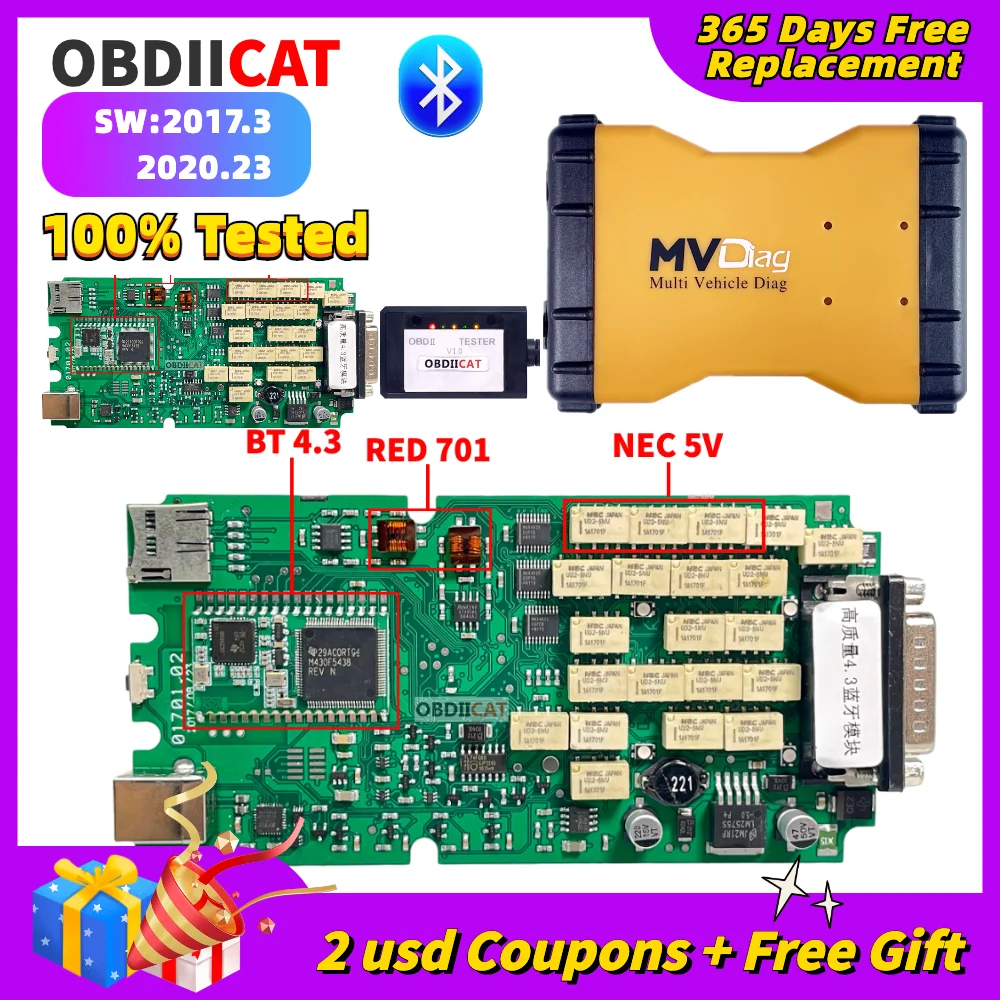 

OBDIICAT A+ Quality MVD TCS OBDIICAT AS Multidiag Pro V3.0 MVDIAG 2021.11 / 2020.23 BT KEYGEN Car/Truck Diagnostic Scanner Tool