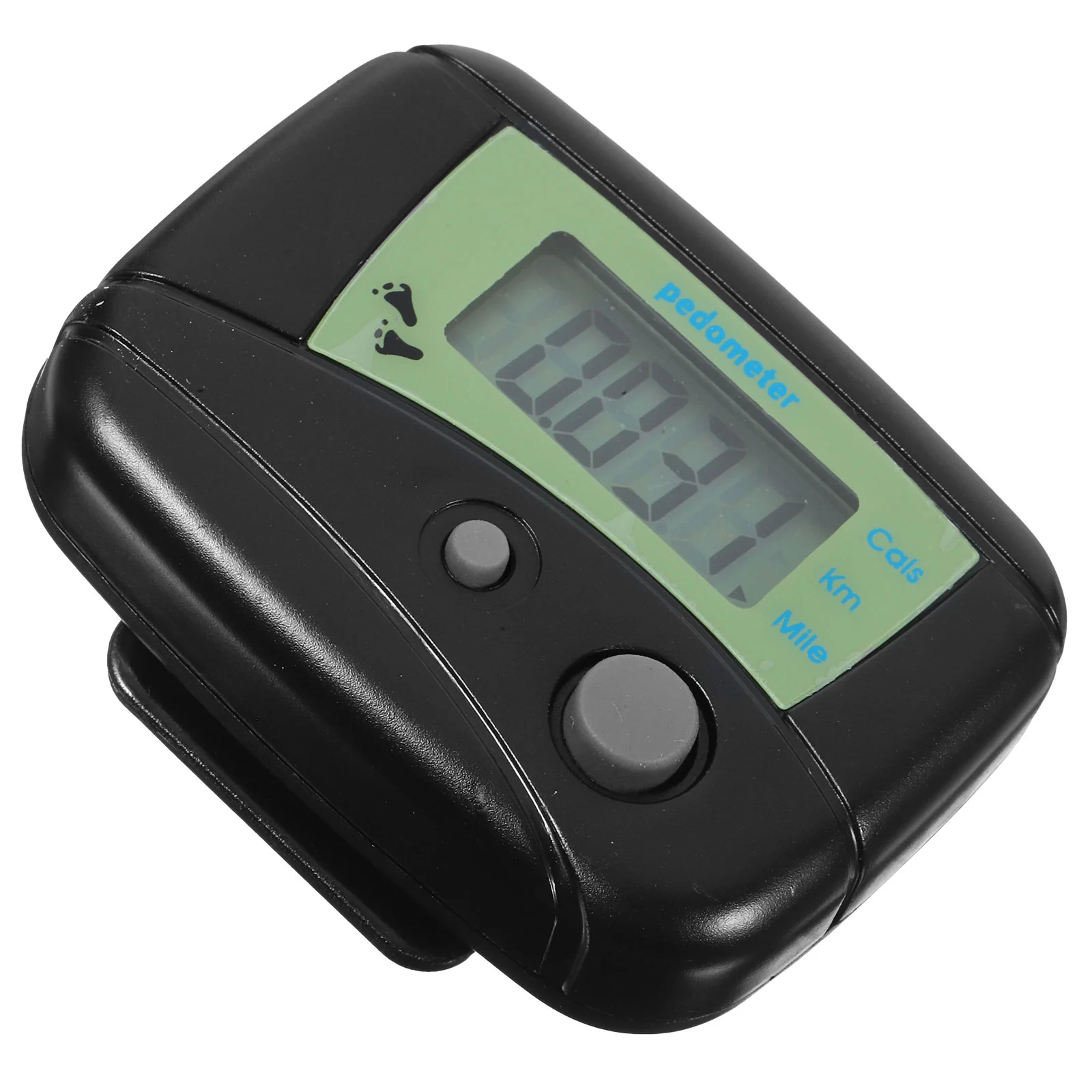 Portable Multi-functional LCD Display Pedometer Clocks Steps Walking Distance Calorie Counter (Black)