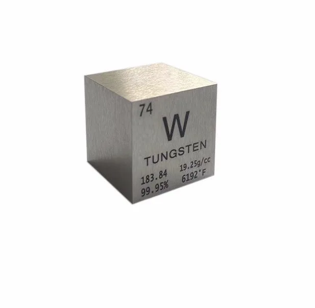

25.4mm Metal Cubes Paperweight Tung-sten Cubic Customization Engraved Polished Ingots for Sale