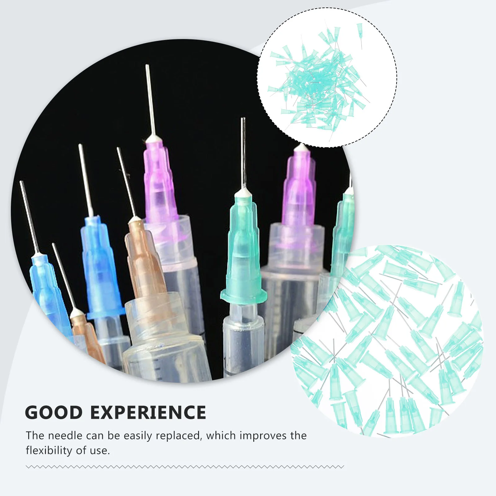 

100pcs Dispensing Dispenser Reusable Blunt Tip Needle Multipurpose Industrial Applicator Portable Manual Automatic Epoxy Resin