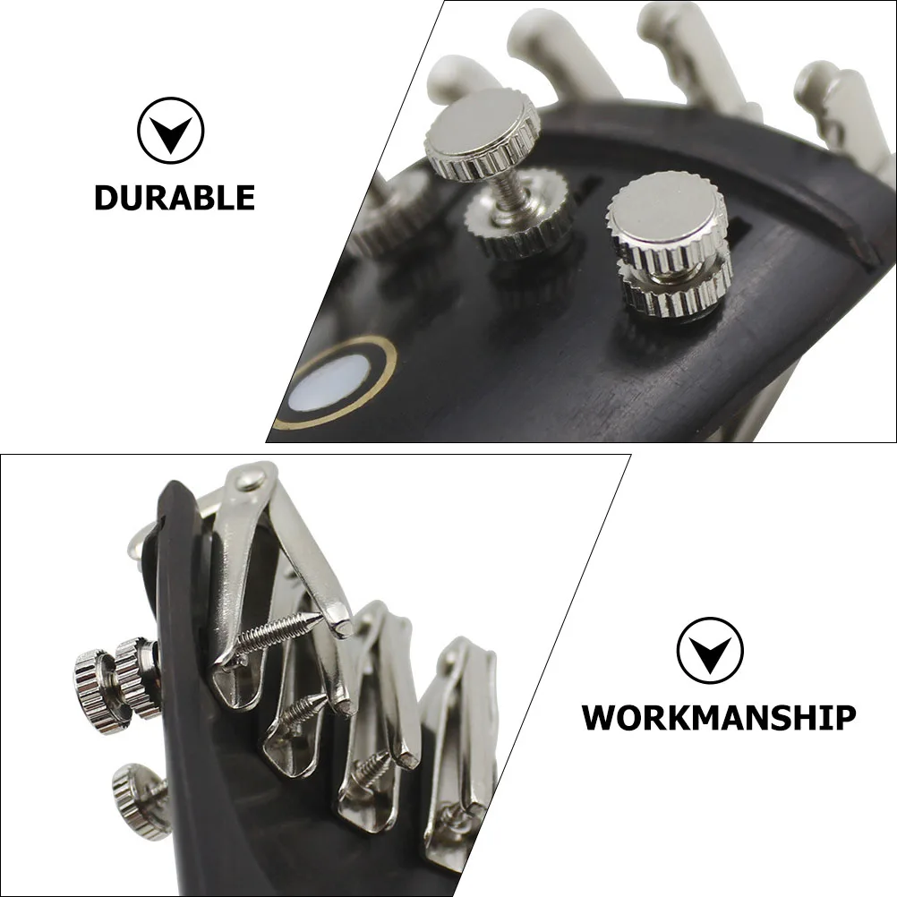 

1Set Ebony Violin Accessories High Quality String Instrument Parts Smooth Corner Design Complete Tool Set for Violin