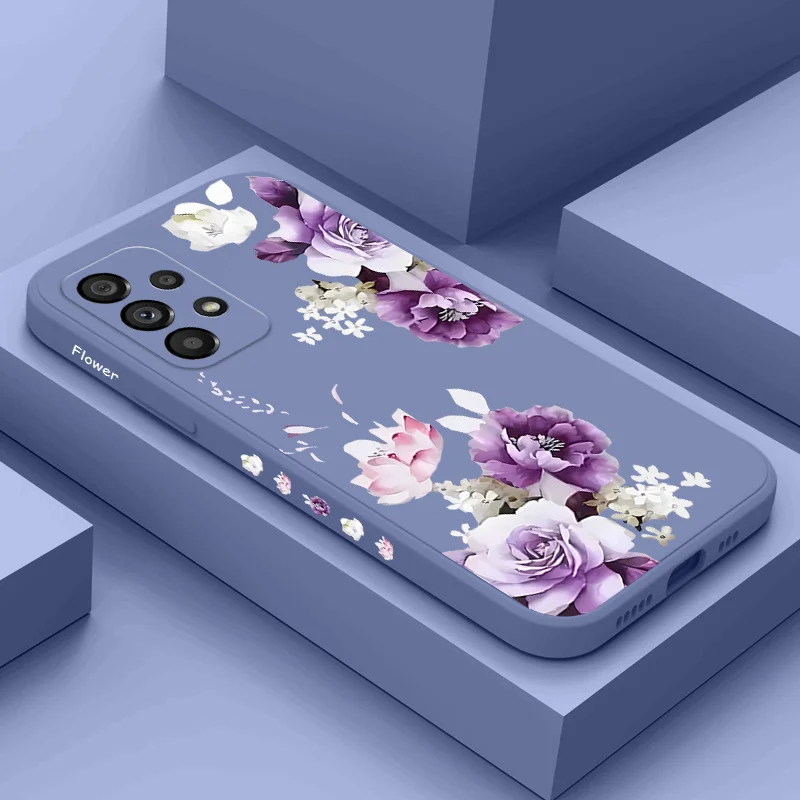 Beautiful Peony Case For Samsung Galaxy A73 A53 A33 A23 A13 A03 A72 A52 A52S A32 A22 A12 A02 A02S A71 A51 A31 A21S 4G 5G Cover