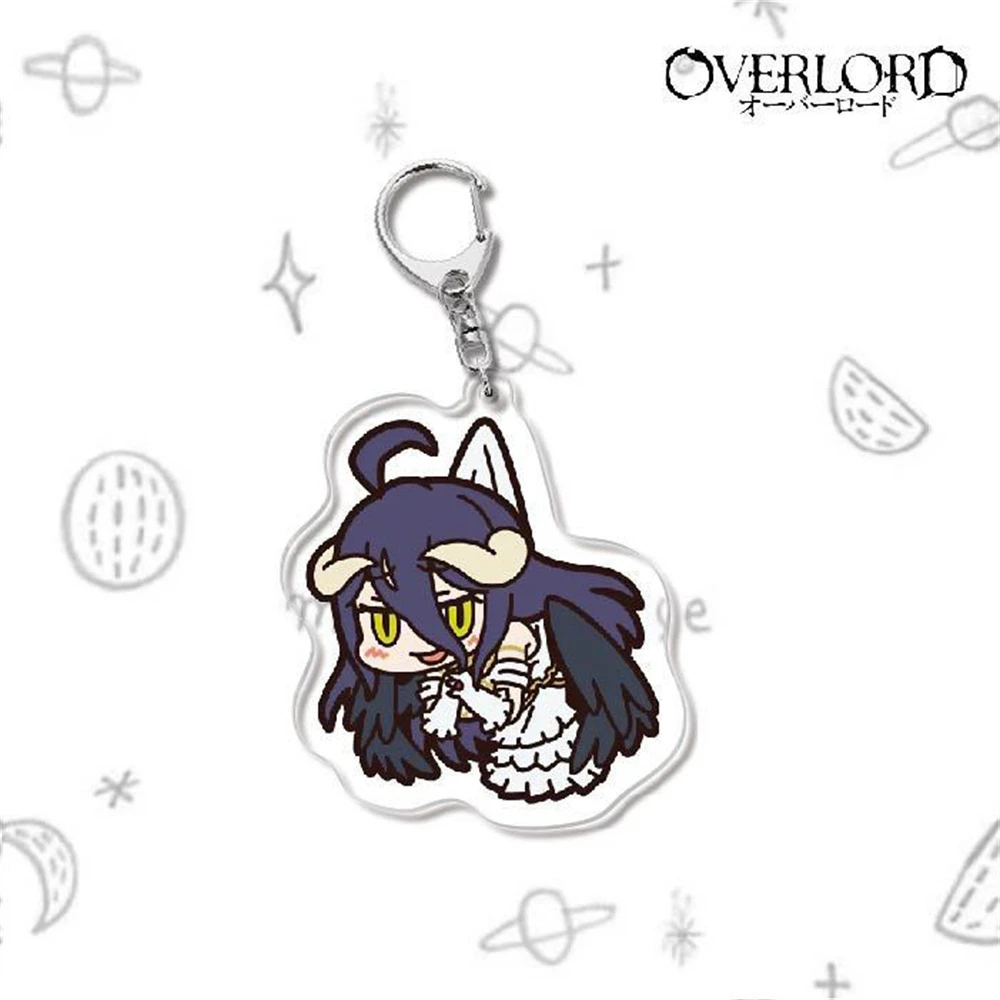 Anime ​Peripherals Overlord Cartoon HD Acrylic Keychain Creative Trend Two-dimensional Cartoon Character Key Chain Pendant 6CM