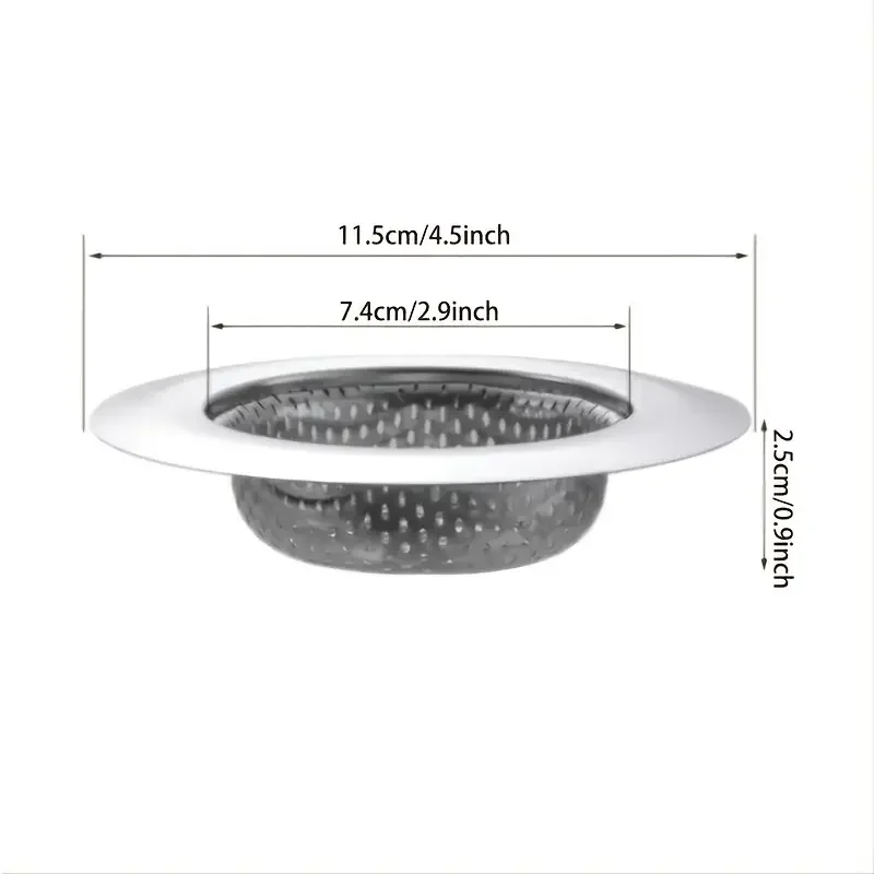 2Pcs, Sink Basket Filter, Stainless Steel kitchen Sink Filter Basket, Sink Drain Plug, Food Collector, Kitchen Accessories