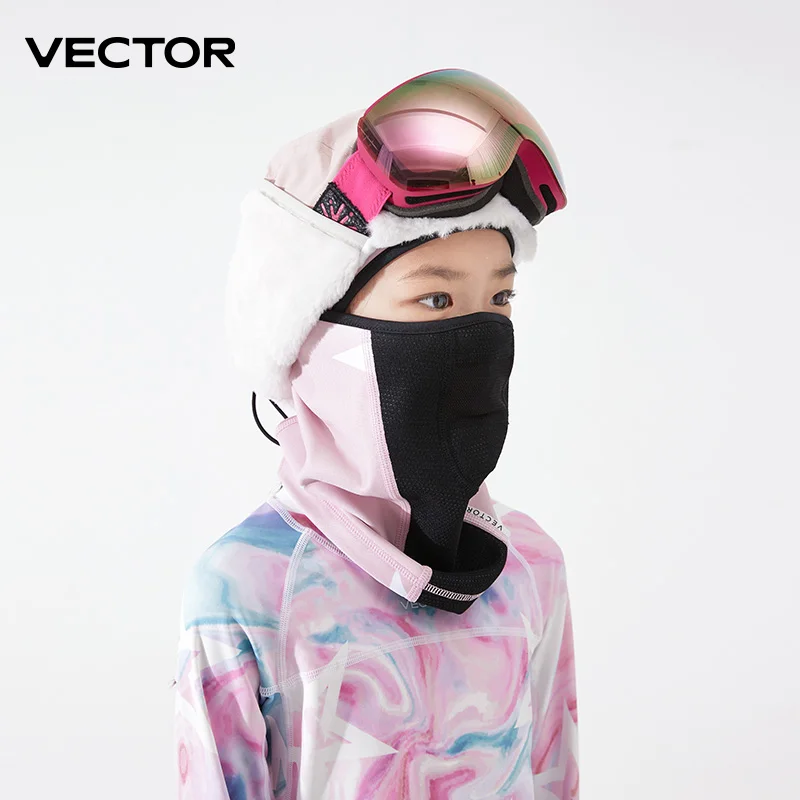 VECTOR Children Winter Cycling Mask Fleece Thermal Keep Warm Windproof Cycling Face Mask Balaclava Ski Mask Fishing Skiing Hat