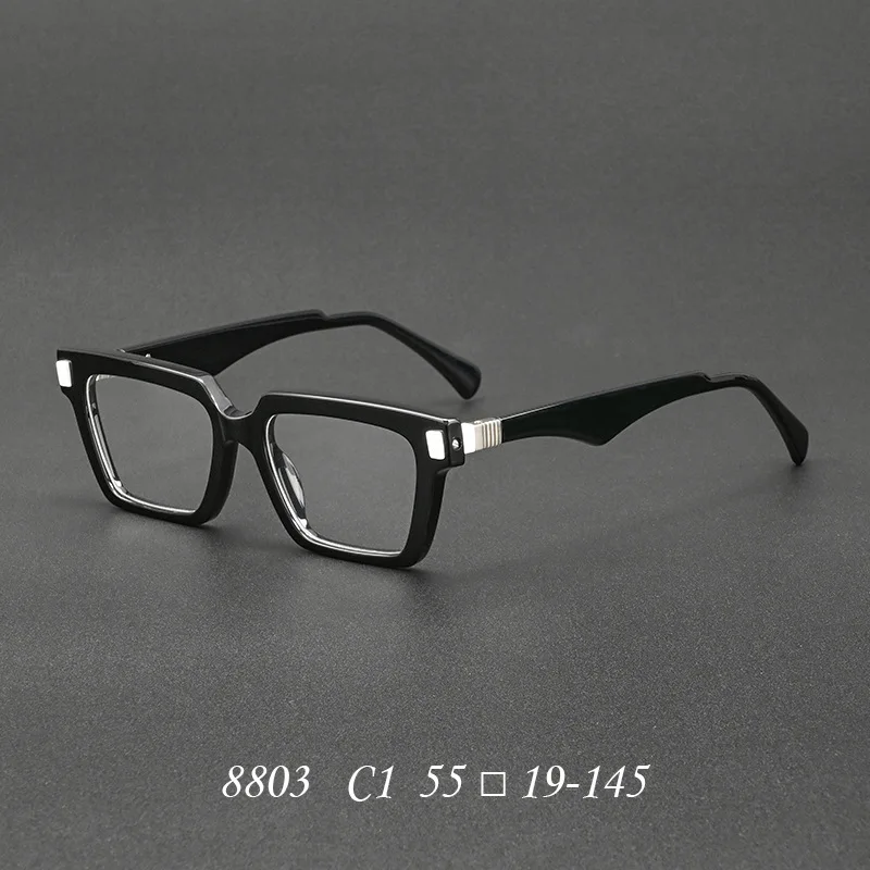 

Оправа для очков 2026: квадратная, черная, из ацетата, для мужчин, модная, для коррекции пресбиопии, повседневная, классическая, для чтения, при близорукости, по рецепту