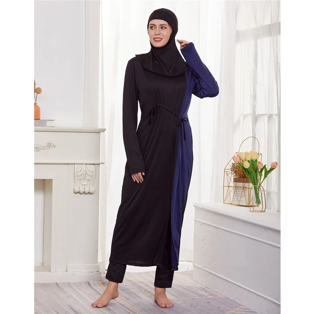 3PCS Muslim Women Hijab Swimwear Modest Burkini Islamic Swimsuit Conservative Hijab Beachwear Bathing Suit Arab Maillot De Bain