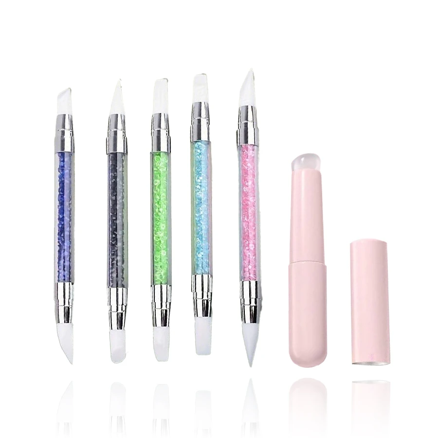 

3/5/6Pcs Silicone Nail Brush Ombre Nail Brush For Acrylic Nails Gel Polish Brushes Tools Reusable Nail Art Tools