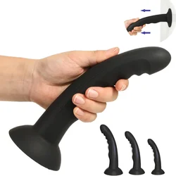 Silicone Anal Plug Soft Dildo with Suction Cup Vaginal Stimulate Masturbator Butt Plug Prostate Massage Sex Toys for Woman Man