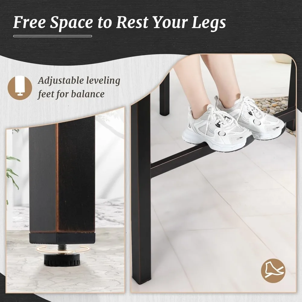 屋外バーテーブル、55インチブラックパティオバーハイトカウンターテーブル、防水HDPSスラットトップ、耐候性、ホットタブ、バルコニー