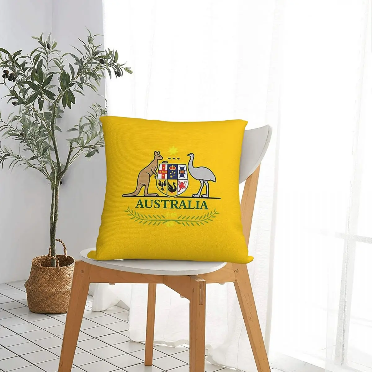 Australia Crest Soccer Socceroos Football Pillow Case Cushion Cover Awesome Decorative Throw Pillow Case Cover for Home 18