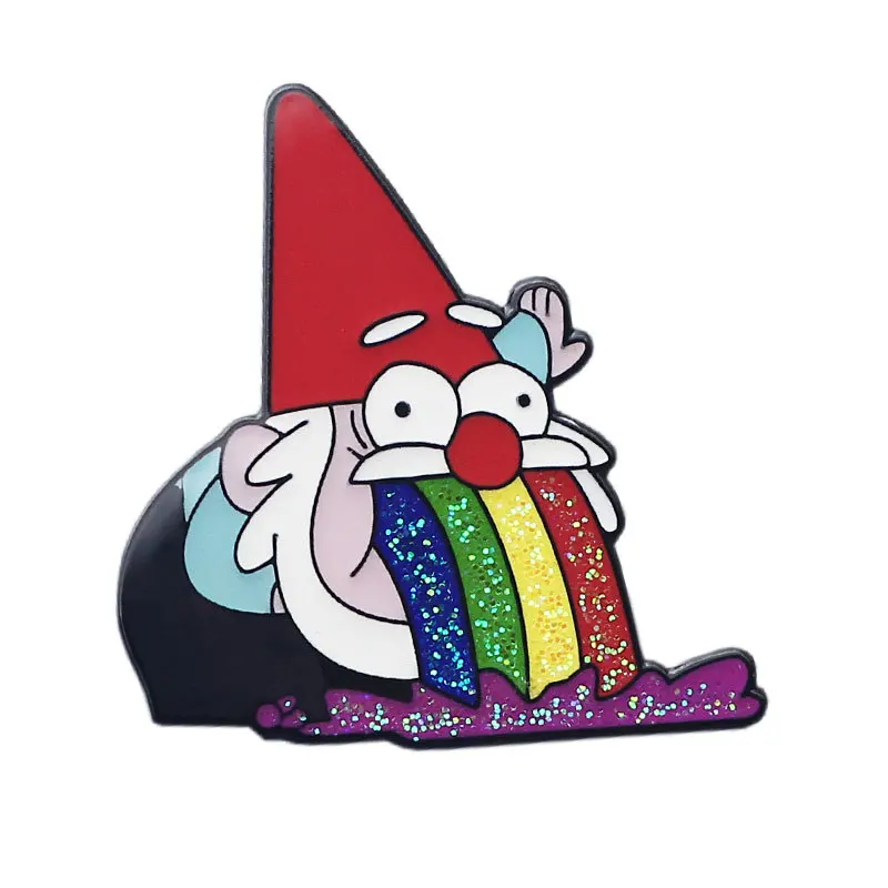 GF-Gravity Falls Rainbow Enamel Pin Lapel Pin for Clothes Brooches on Backpack Briefcase Badge Jewelry Decoration Gifts