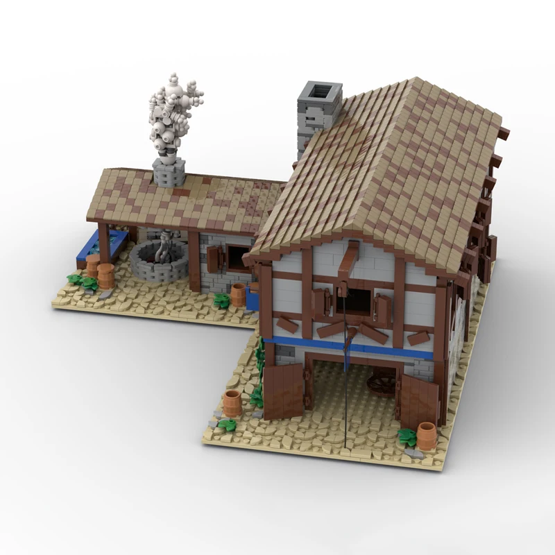 MOC building blocks toy Medieval blacksmith Model 3973pcs Creative holiday gift for all architecture lovers