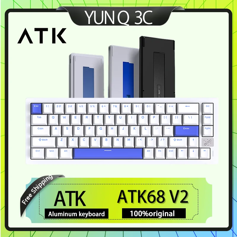 Atk68 V2 Magnetic Switch Mechanical Keyboard Custom Aluminum Tutuo 8k Low Latency Side Engraved Key Cap Esports Gaming Keyboard