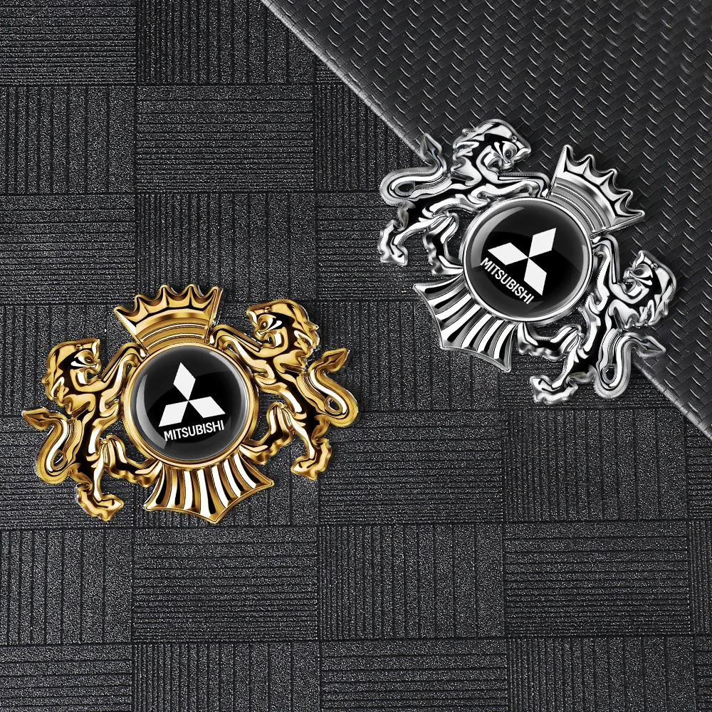

3D Raised Lion Crown Badge for Mitsubishi Pajero Sport Montero Outlander Lancer EX Delica ASX - Cool 3D Effect Trunk Emblem