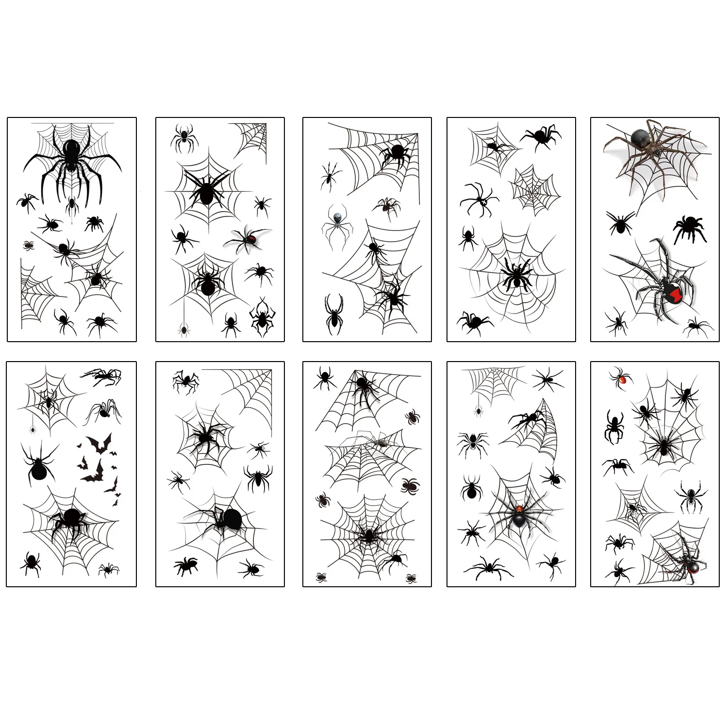 

Временная татуировка-наклейка с паутиной-водостойкая имитация паутины ужас забавный макияж для лица для вечеринки в честь Хэллоуина