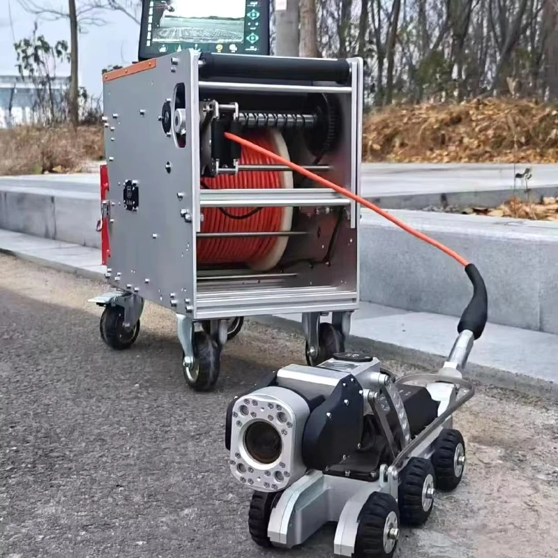 Municipal Engineering WJK-985 CCTV Multifunction IP68 Rated Pipe Inspection Crawler Robot Urban Sewer Stormwater Drain Pipeline