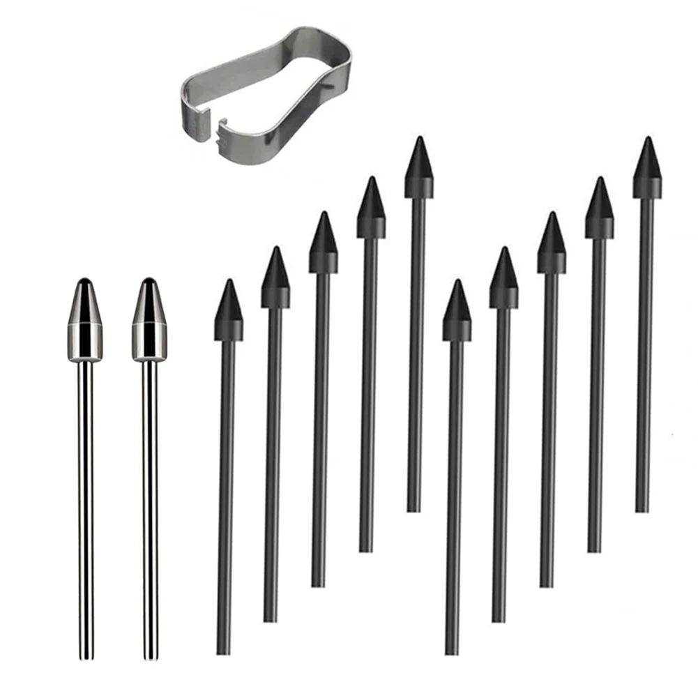 

Titanium Alloy Plastic Fine Point Pencil Nibs with Clip Tablet Pencil Spare Nibs for Samsung Tab S7 S8 S9 Pen