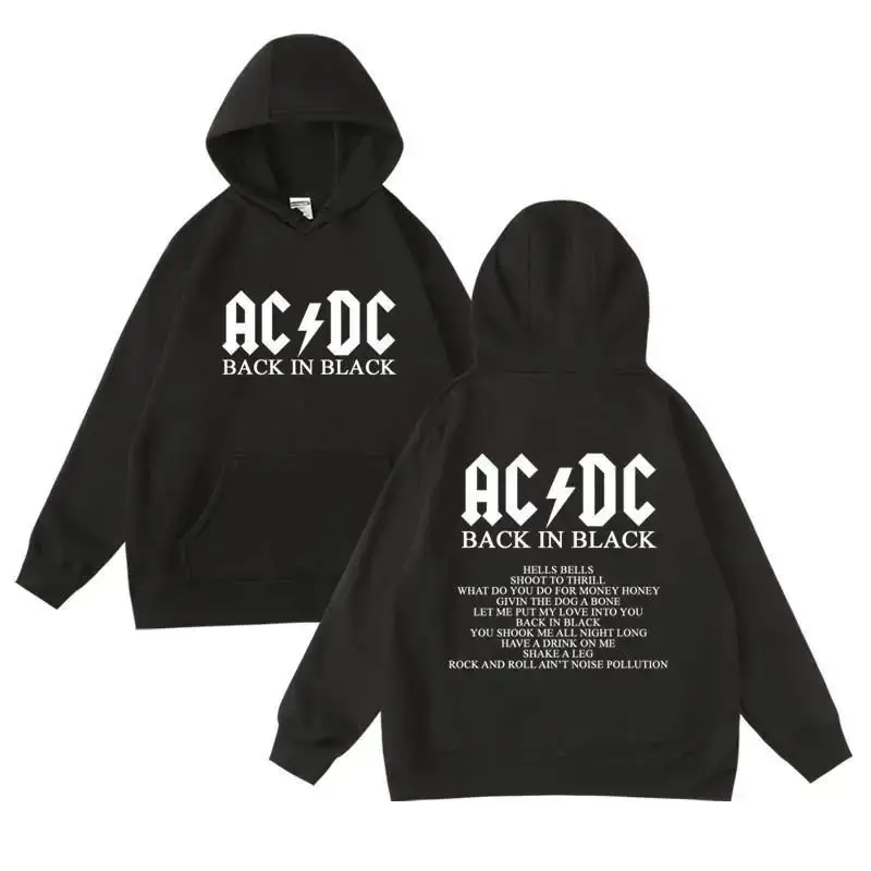 European and American Rock Metal Band ACDC Autumn and Winter Hooded Sweater Men and Women with The Same Pullover Hoodie