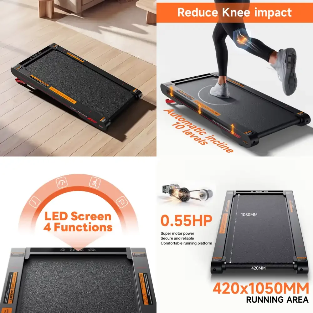 

Foldable Portable Under Desk Electric Walking Pad with ABS Material for Home Fitness