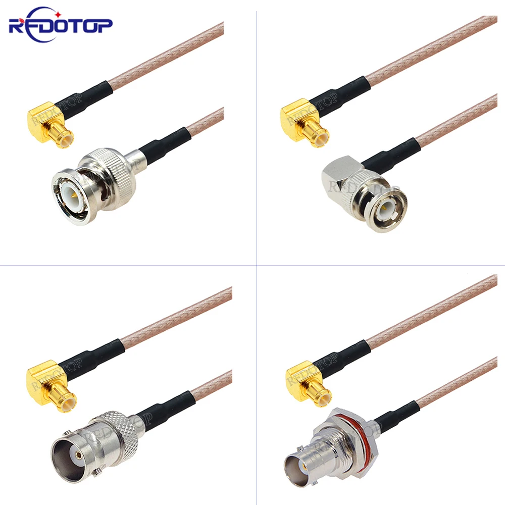 1 Uds conector BNC a MCX 50 Ohm BNC a MCX RG316 Cable de extensión Coaxial RF Cable de puente Coaxial