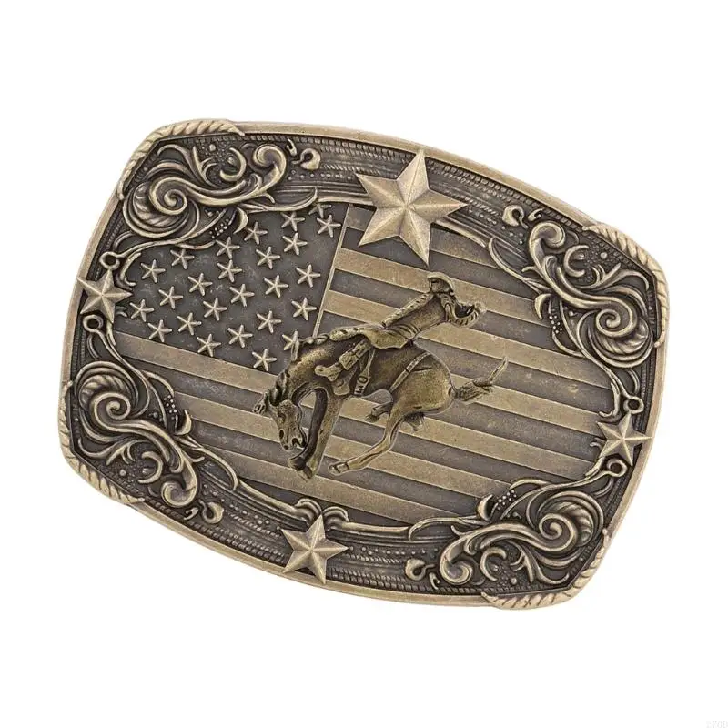 270D Punk เข็มขัดโลหะหัวเข็มขัด Golden Horse เข็มขัดหัวเข็มขัด DIY อุปกรณ์เสริมสำหรับ Unisex