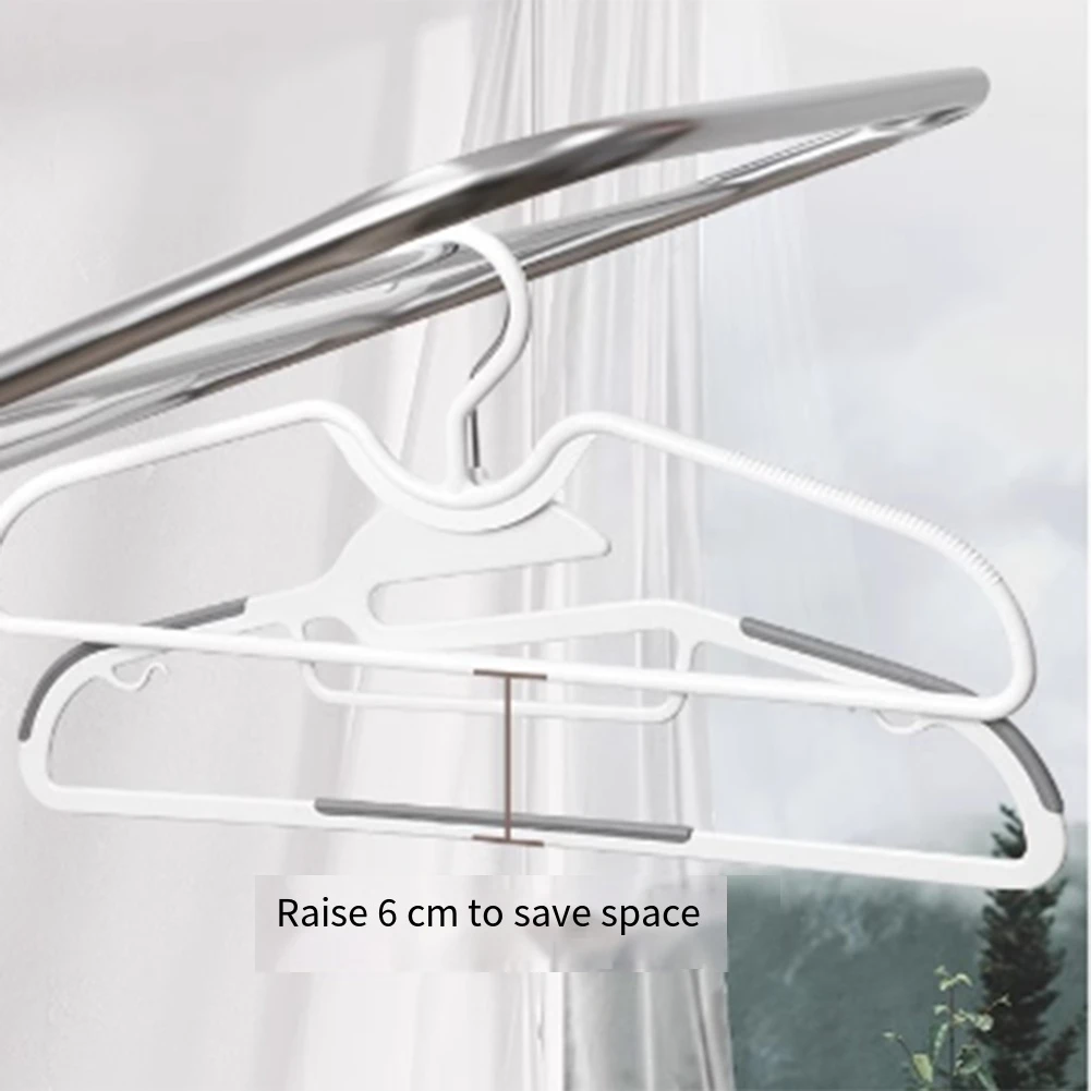 10PCS/set Clothes Hanger Short Neck Anti-Slip Plastic Clothes Hangers Save Vertical Space Seamless Hanging Organizer Hot Sale