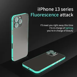 Full Cover Clear Fluorescent Phone Side Film for iPhone 15 14 Plus 13 12 Pro Max Frame Protector Border Edge Protection Screen