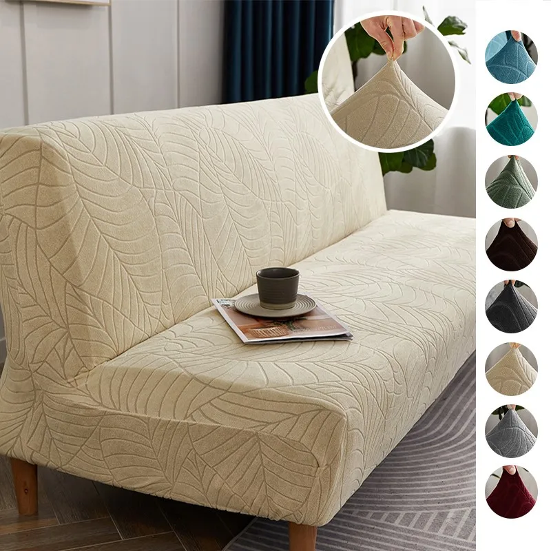 

Waterproof Jacquard Sofa Bed Cover Armless Sofa Cover For Living Room Modern Futon Cover Washable Sofa Covers For Home Hotel