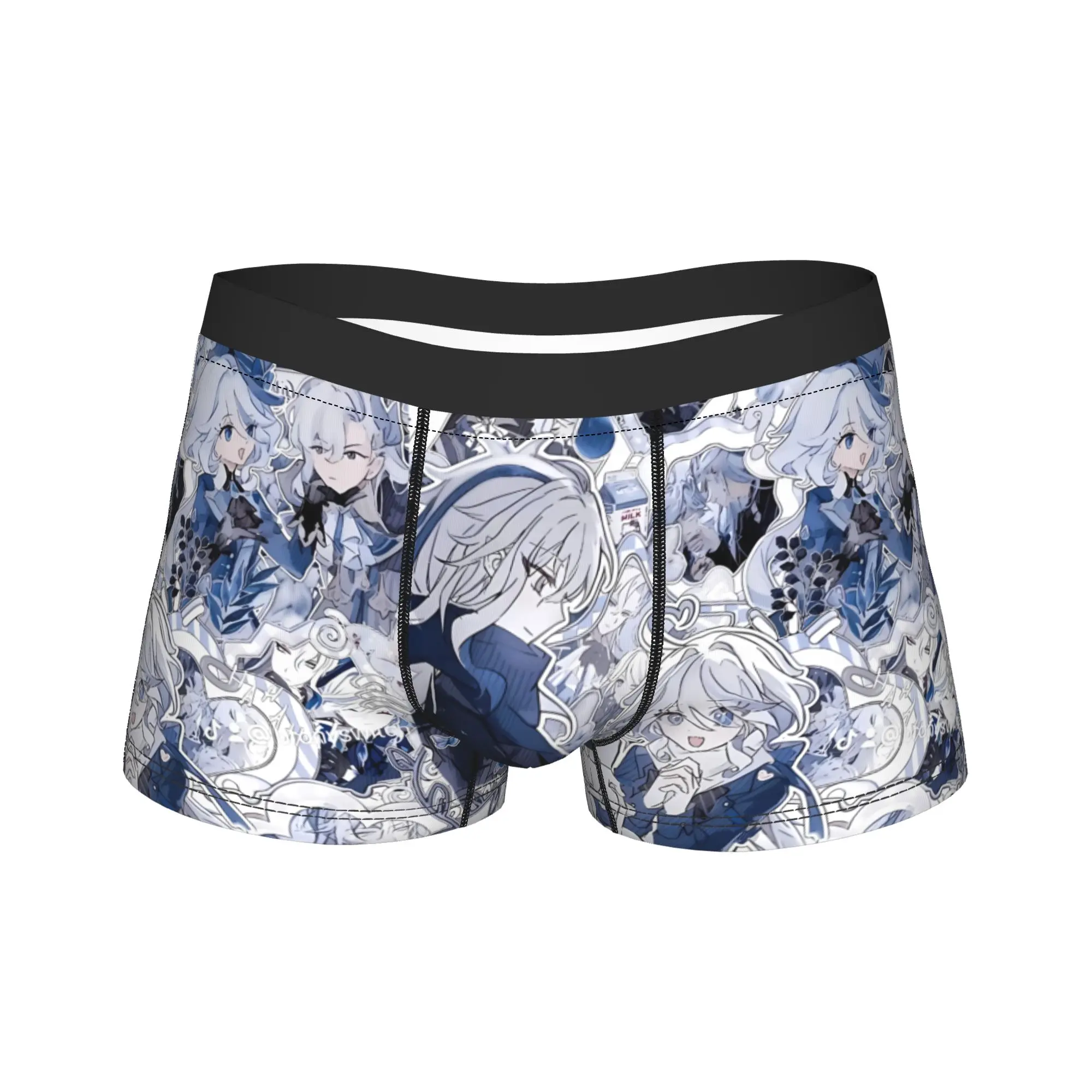Genshin Impact Game Printed Underwear  Man Shorts Briefs Classic Trunk Trenky Print Plus Size Underpants