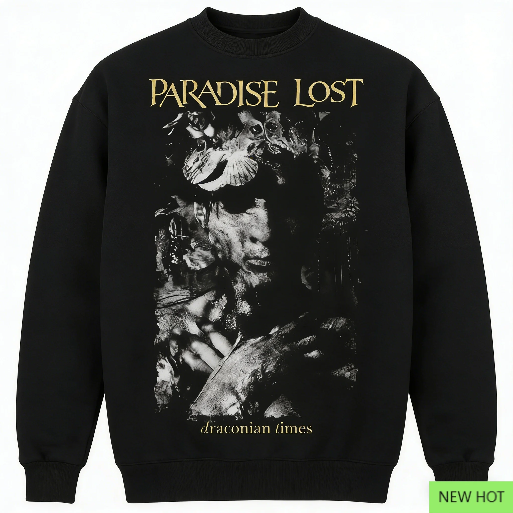 Paradise Lost Draconian Times Cuello redondo, top de metal gótico, perfecto para fanáticos que aman el Reino Unido Gothic Metal y Dark Vibe