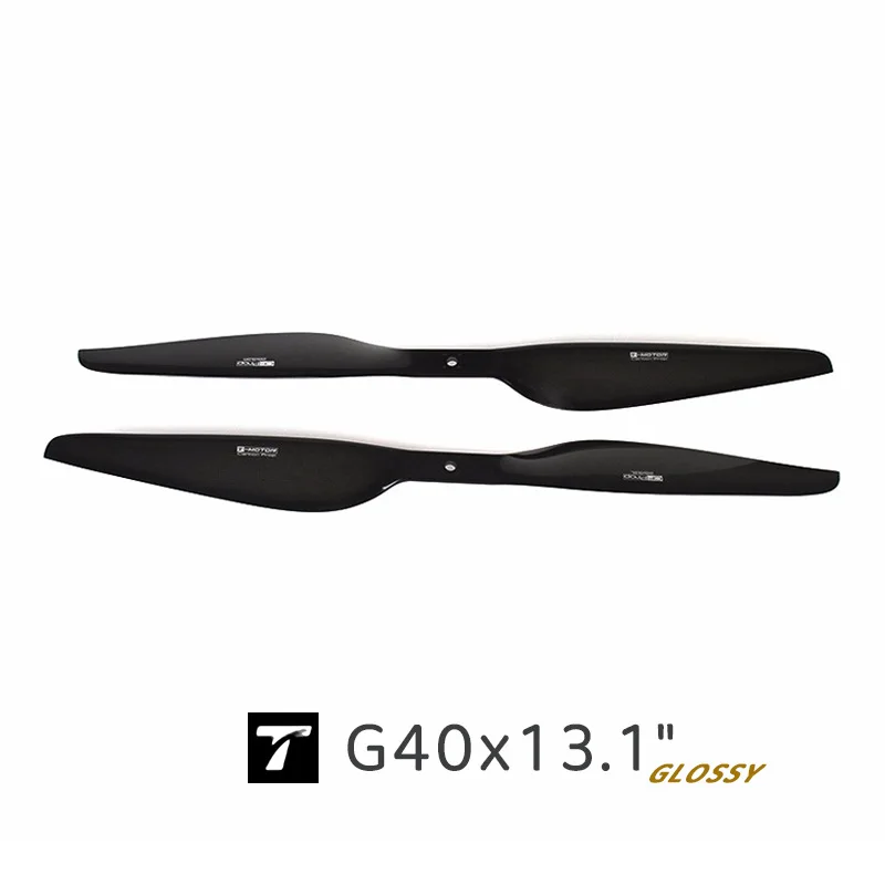 T-MOTOR G40 * 13.1 integrated glossy carbon fiber, a pair of multi-rotor drone propellers