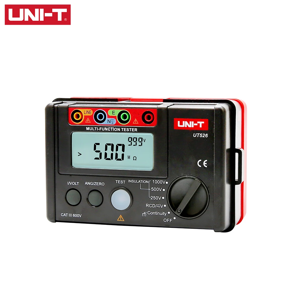 UNI-T UT526 multi-function Digitális Elektromos Időmértékes verselés Elektromos Szigetelés teszter Föld Szabadkozás meter+rcd doga machi