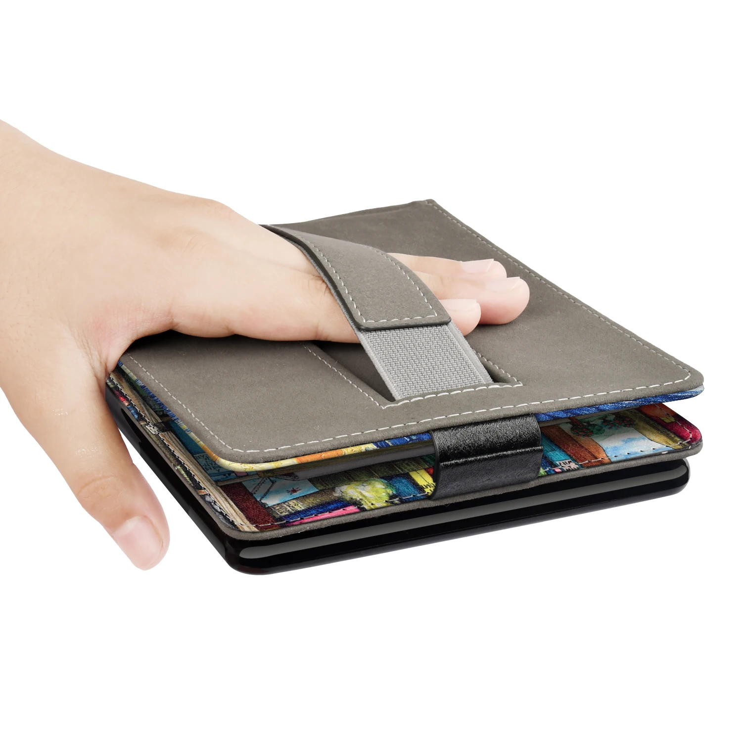 Premium PU Leather Smart Case for Kindle 11th with Hand Strap Stand Magnetic Cover for Paperwhite 12/10th with Card Slot image 6
