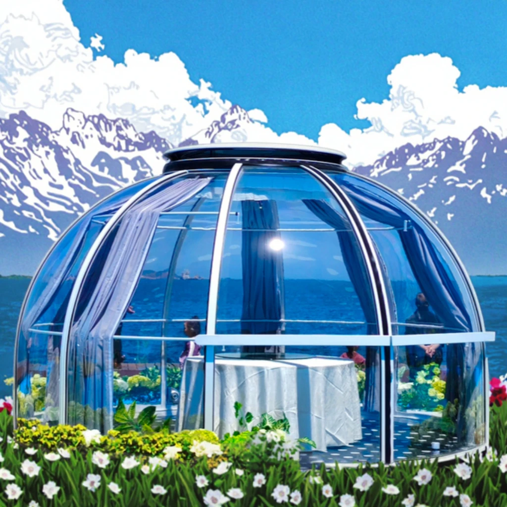 

Starry Room With Large Skylight Panoramic Sleeping Pod For Observatory Villa Star Gazing Customized 3.5m 4.5m For Mountain Top