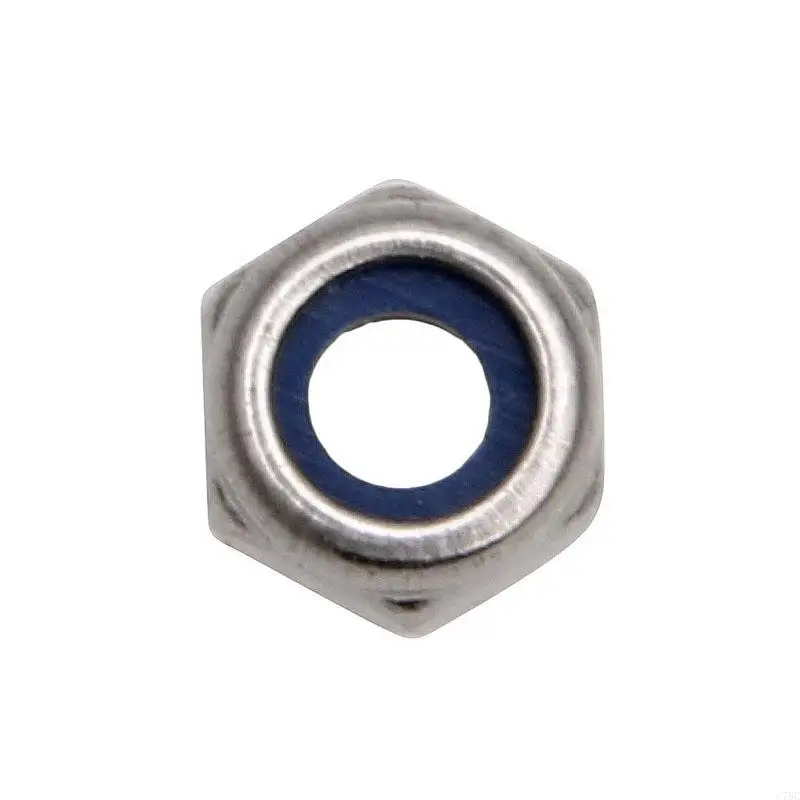 U75C 100 PCS/SET Aço inoxidável Fuendma aço Nylon porca inserção porcas travamento 3mm 3mm