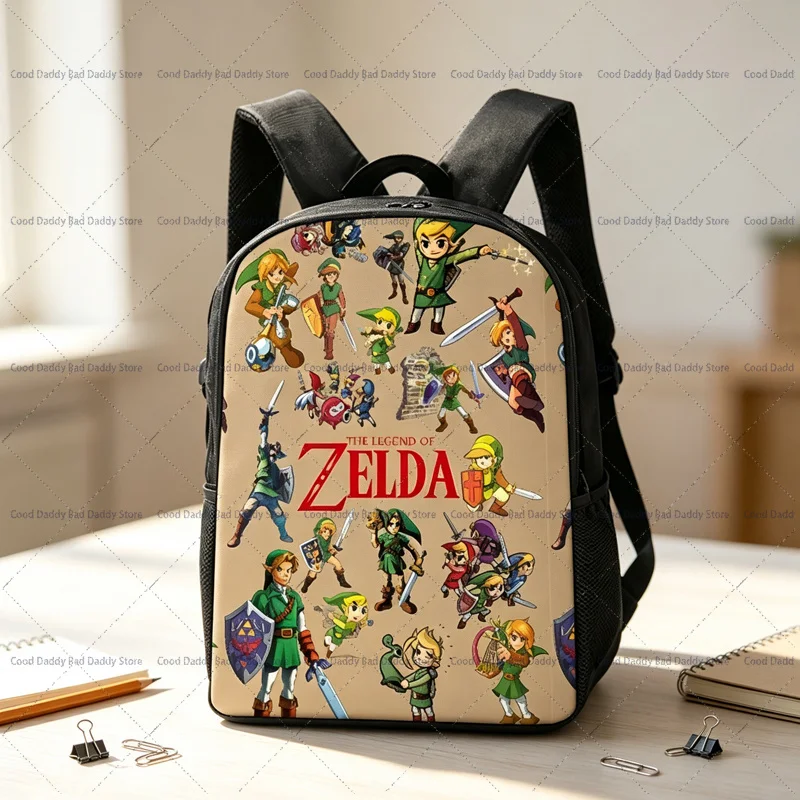 The Legend of Z-Zeldas Backpack for Students Back To School Supplies Big Capacity Stationary Schoolbag Casual Travel Rucksack