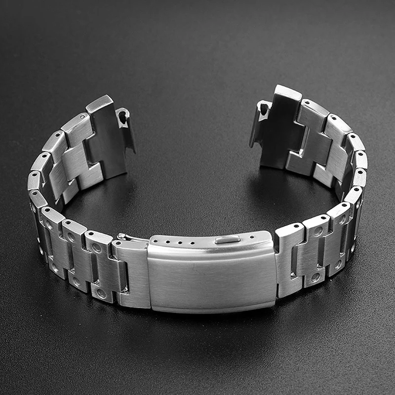 WatchBand For Casio Edifice Series GST-B400 EFB-680 CL-7A ECB-10D 14mm Solid Stainless Steel Metal Watch Strap Bracelet