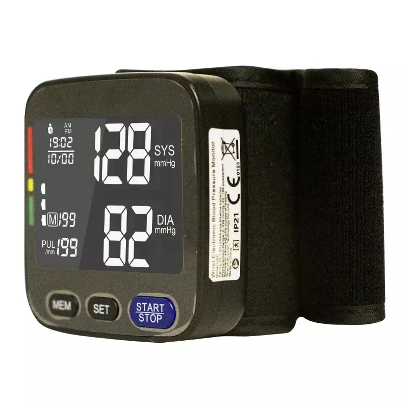 

Wrist blood pressure monitor, digital LCD precision blood pressure monitor, pulse and heart rate automatic blood pressure monito