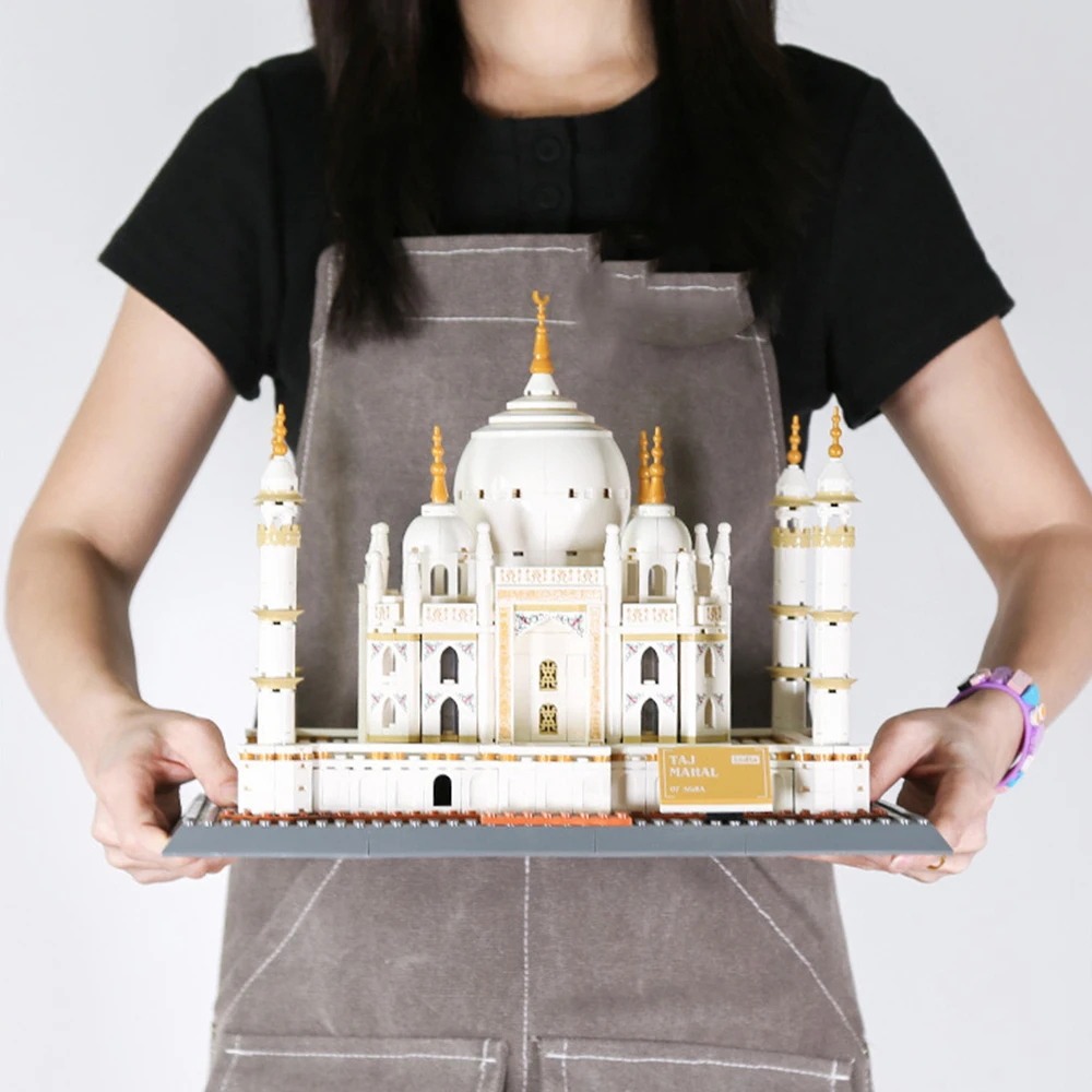 

Всемирно известная историческая архитектурная модель здания Тадж-Махал из Индии, микро-брикеты, наноблоки, игрушка для подарков и коллекций